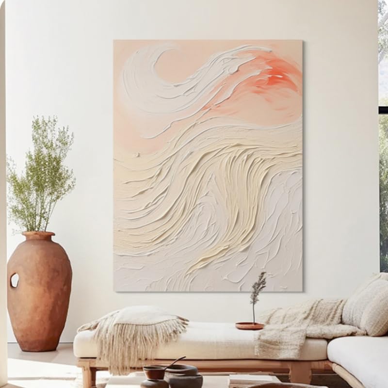 Tableau moderne vagues de plage, un cadeau d'art unique pour une crémaillère