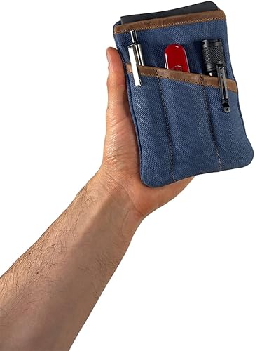 Vista 13 de Hide & Drink, bolsa de bolsillo multiherramienta de lona encerada, bolsa compacta multiusos con cremallera, mini funda de herramientas