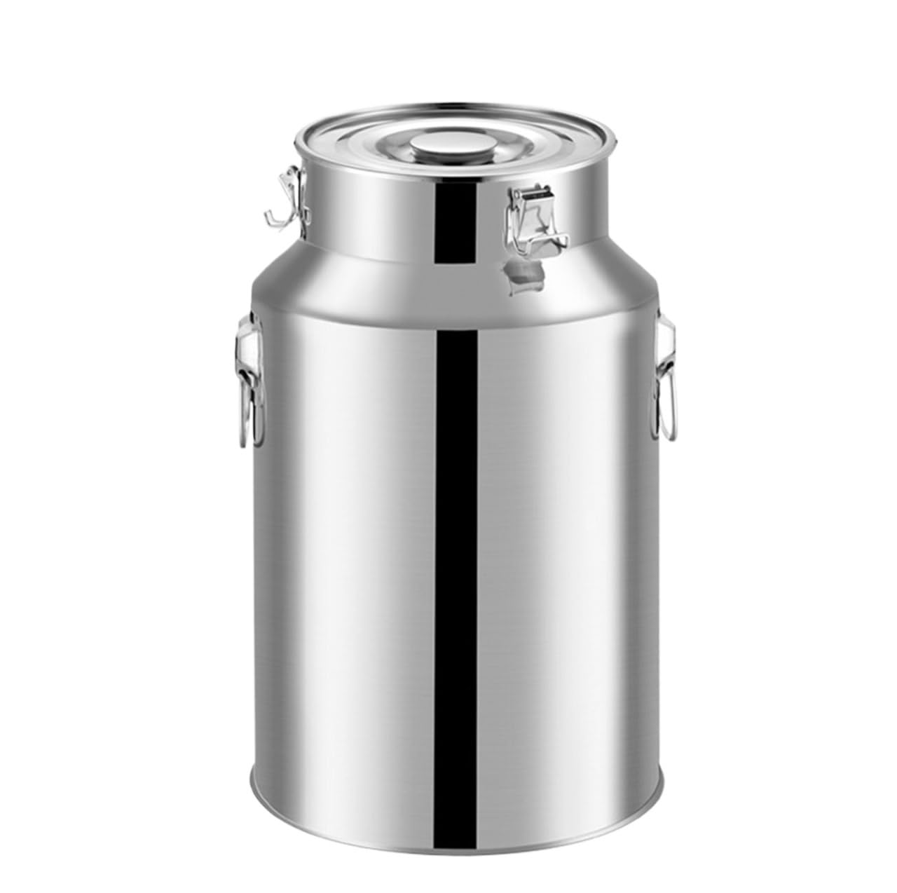 CGCSYZ Milk Bucket Milk Can Farm Milk Transport Can Pot Wine Pail Barrel Water Bucket With Sealed Lid Liquid Container Storage (Silver 25 * 32cm)