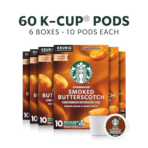 Starbucks K-Cup Coffee Pods, Smoked Butterscotch Flavored Coffee for Keurig Brewers, 100% Arabica, Limited Edition, 1 Box (10 Pods) - image 2