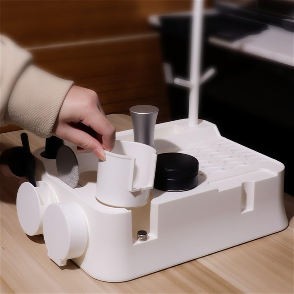 ABS podpórka do kawy espresso z pudełkiem typu knock box z 51/54/58 mm akcesoria portafiltr białe narzędzie do espresso dla baristów domowych