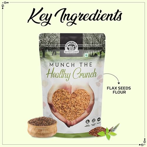 Image of Wonderland Foods 200g Whole Ground Flax Seed Flour Pouch | Flax Seed Flour /Powder or Alsi ka Atta, Alsi Powder, Excellent for Rotis and Baking