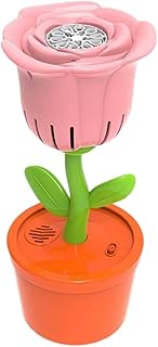 Máquina de burbujas operada por batería, máquina de burbujas automática | Rose Flower Bubble Maker Battery Operada con luces LED que cambian de color | Lindos juguetes al aire libre de verano portátil
