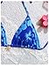 Milumia Floral Halter String Triangle Bikini Top for Women Bathing Suit Swim Top Royal Blue Medium