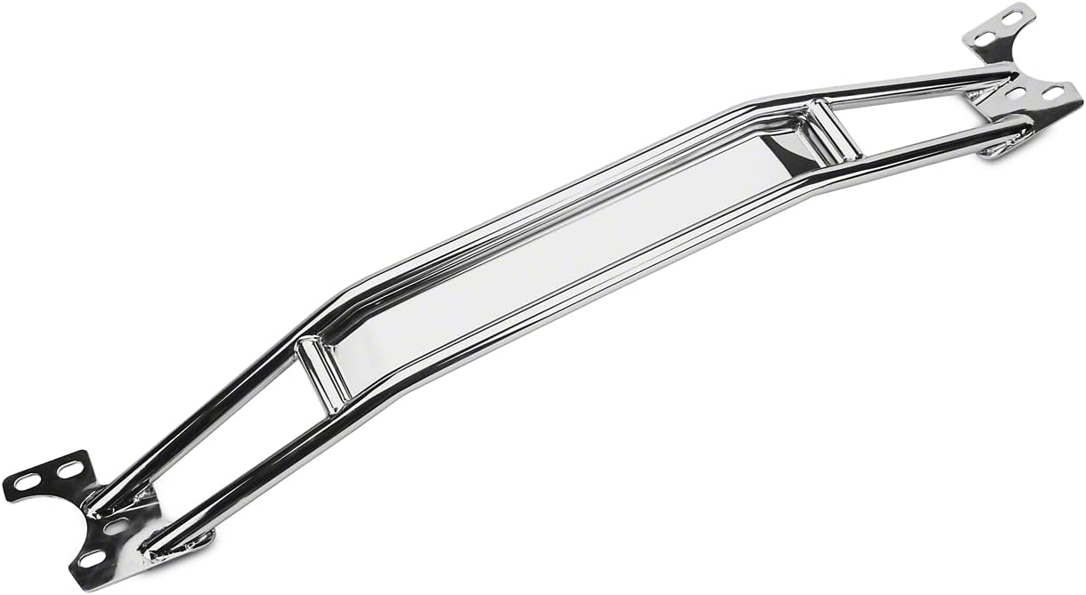 Strut Tower Brace | 4130 Chromoly Steel Handling Upgrade with Parallel Beam Design | Black Powder Coat Finished | Compatible with 2015–2020 Mustang GT and EcoBoost Models