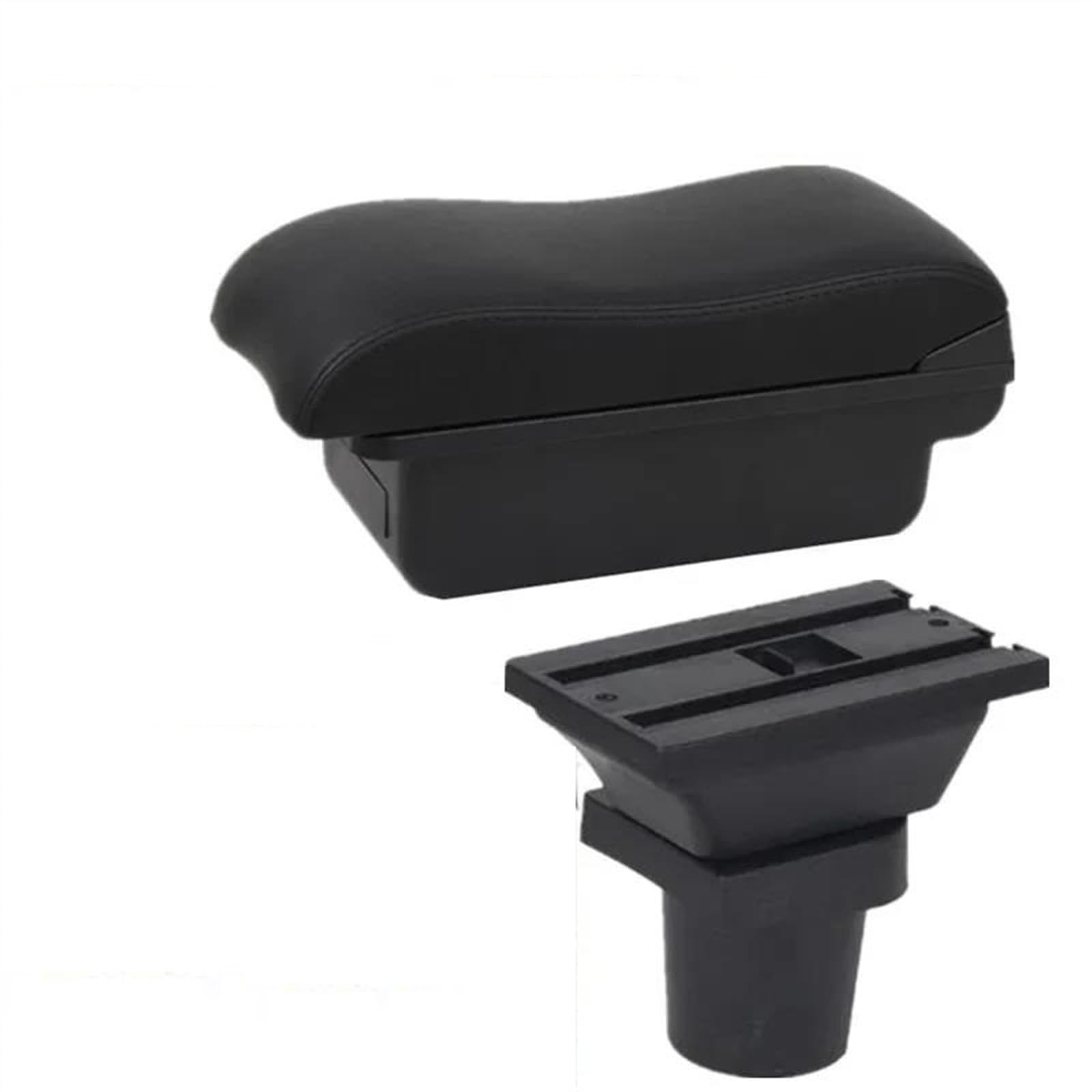 NOHEEU Car Armrest Special Storage Box Modification Parts For Yaris 3 For Hybrid For Vitz(A2 black line No USB)