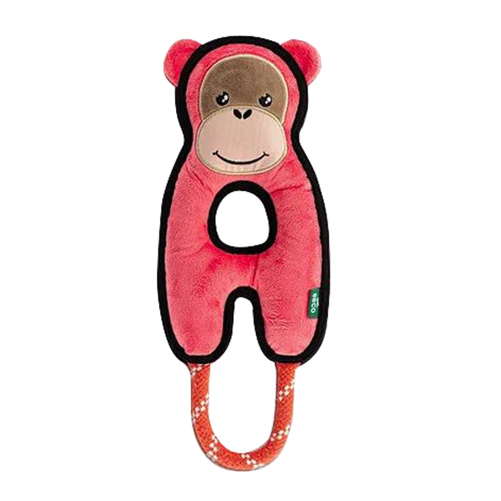 Beco Dog Toys for Large Dogs - Rough & Tough Recycled Dog Toy with Rope, Orangutan, Large
