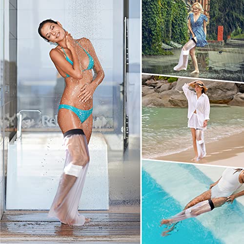 B013 Waterproof Leg Cast Cover For Shower, Watertight Foot Protector, 25.2 Inches In Length, Reusable With A Watertight Seal, Fits Adult Foot, Ankle And Leg, Keeps Cast And Bandage Dry #TOP5