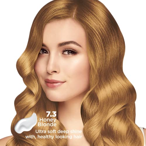 Image of Nisha Creme Hair Color 7.3 HONEY BLONDE (60gm + 90ml + 12ml Nisha Color Protection Conditioner) 