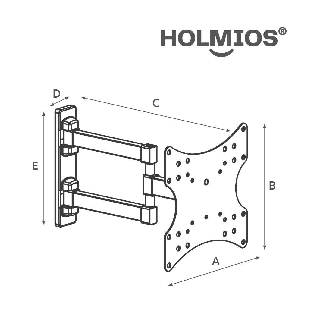 Supporto TV Braccio OSCILANTE 180º 23" A 42"