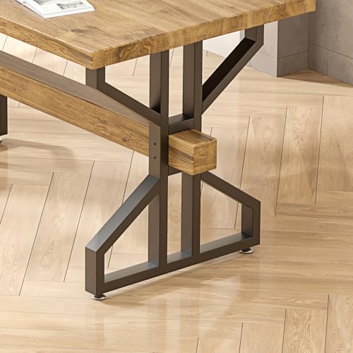 KaKaBB Metal Table Legs 28 inch, Dining Table Legs Heavy Duty, DIY Modern Desk Legs, Industrial Furniture Legs Set of 2(28' Height, 23.6' Wide) (Black)