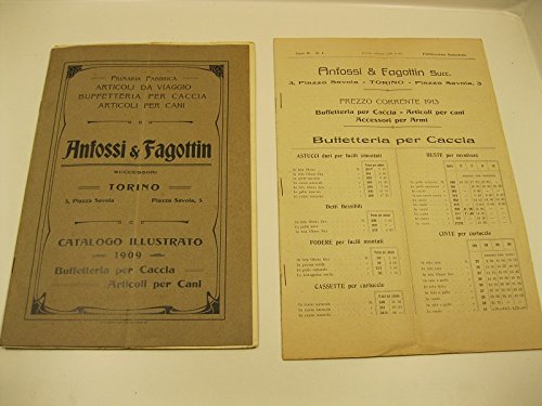 Anfossi & Fagottin successori. Torino. Catalogo