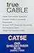 trueCABLE Cat5e Shielded Riser (CMR), 1000ft, Blue, 24AWG Solid Bare Copper, 350MHz, PoE++ (4PPoE), ETL Listed, Overall Aluminum Foil Shield (F/UTP), Bulk Ethernet Cable