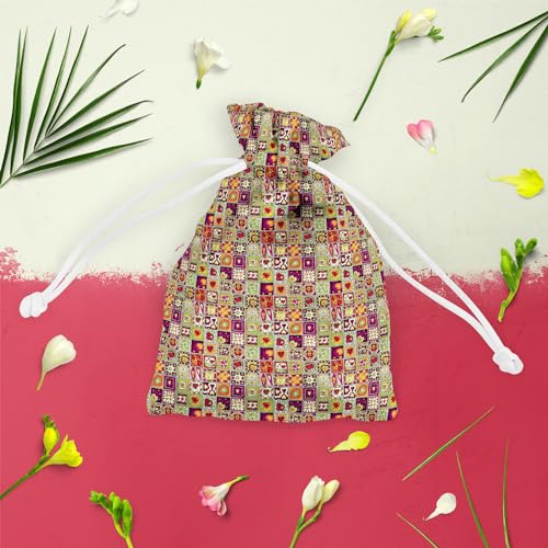 Image of ArtzFolio Doodle Drawing | Pouch Wrist Potli Bag | Bag for Weddings & Casual Parties