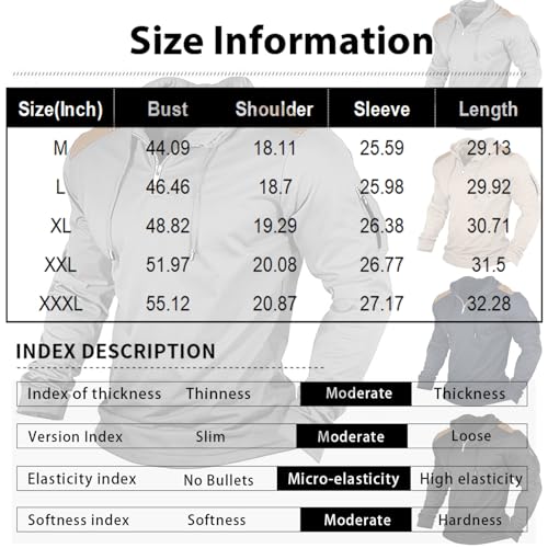 Zippered Hoodies for Men Unisex Lightweight Hoddie with Pockets Athletic Plain Fall Pullover Essentials2