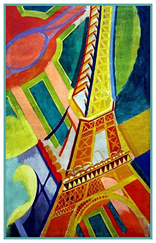 Orenco Originals The Eiffel Tower Geometric Cubism Artist Robert Delaunay Counted Cross Stitch Pattern