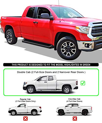 Estribos APS estilo Black Running para Toyota Tundra miniatura 4
