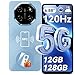 Blackview Shark 6 Handy 5G Ohne Vertrag Android 15 Smartphone Ohne Vertrag, 6.88" 120Hz, 12GB+128GB, Smartphone 5G Unisoc T8100, 5000mAh, 16+8MP, Dual SIM, NFC, Fingerabdruck, Face ID, GPS, OTG