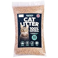 Oscars Cat Litter 30L - Ultra-Absorbent Wood Pellet Cat Litter - Non-Clumping, Dust-Free, Odour Control Wood Pellets for Cats & Kittens - Biodegradable, All Natural Virgin Softwood