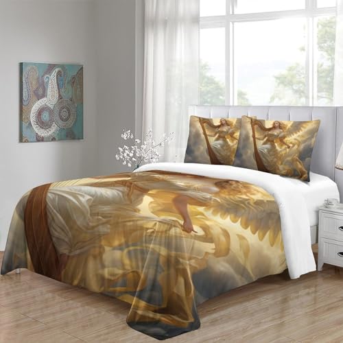 Parure de lit motif anges avec impression 3D haute définition microfibre - 5