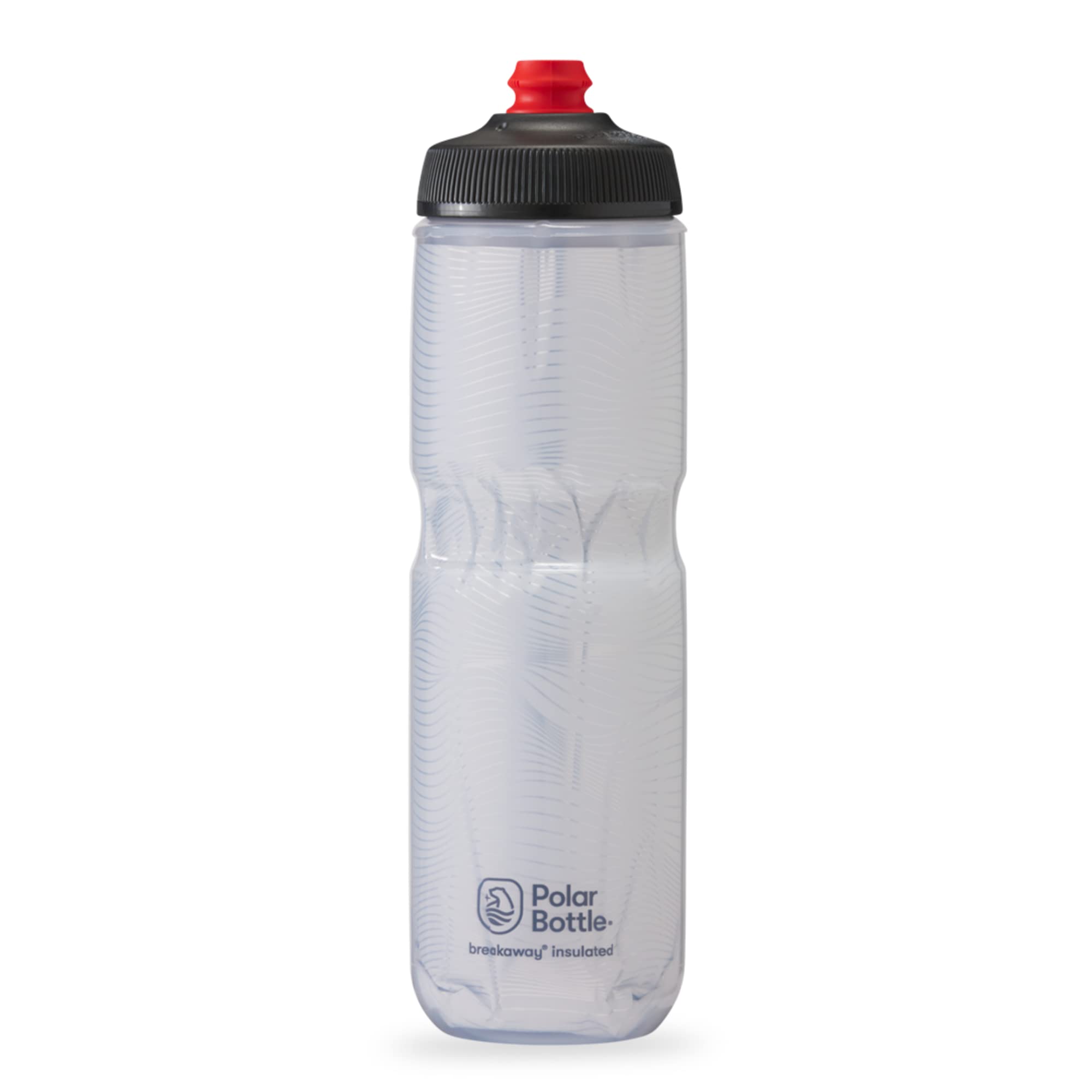 Polar BottleBreakaway Insulated Water Bottle - BPA Free, Cycling & Sports Squeeze Bottle (Jersey Knit - White, 24 oz)