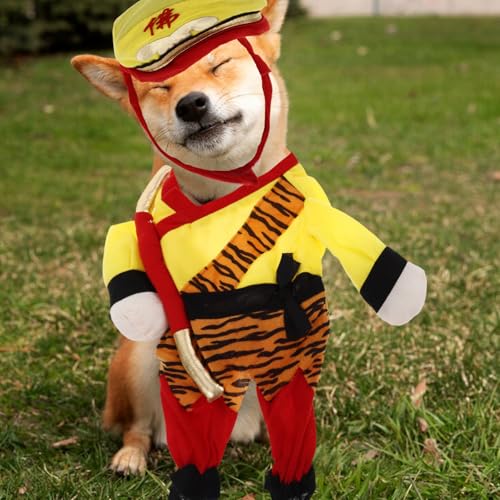 Disfraz Sun Wukong para perro pequeño multifuncional miniatura 5