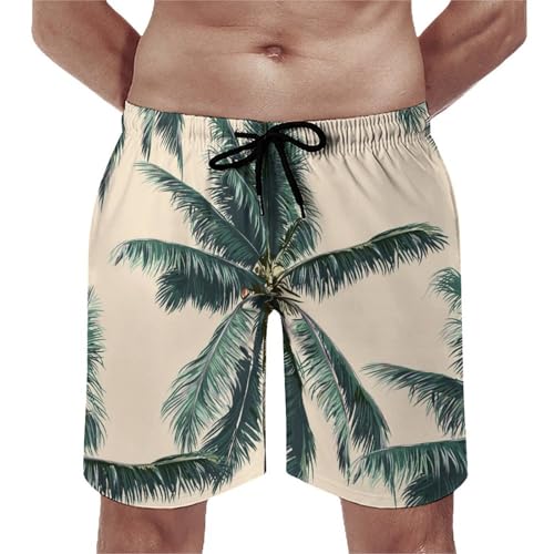 Swim trunk homme palmier pour les vacances d'été en S