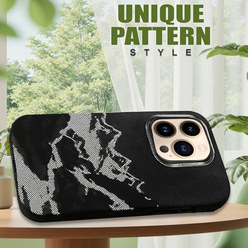 Image of AIBEX Aramid Fiber MagSafe Case Compatible for Apple iPhone 13 Pro| Slim Protective Back Cover with Built-in Magnets| Wireless Charging Support| Camera Ring Stand| Shockproof with Air Guard Corners