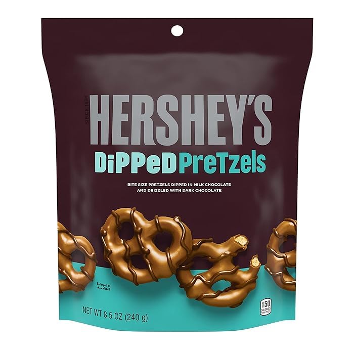 Hersheys Dipped Pretzels Milk & Dark Chocolate Delicious 240g (Imported)