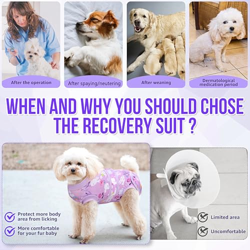 Image of Lukovee Recovery Suit for Dogs, Female Male Spay Neuter Post Surgery Suit