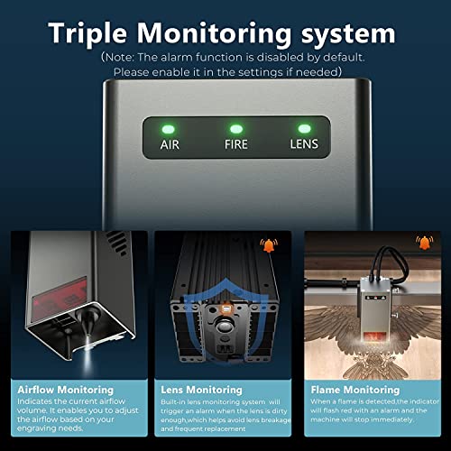 Image of 3IDEA Official Creality Falcon 2 Laser Engraver 22W Cutter Machine, Strong Power Magical Engraving Integrated Air Assist 25000mm /Higher Accuracy 400x415mm