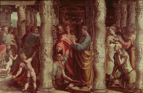 Toile la guérison du boiteux Raffaello Sanzio affiche inspirante décoration intérieure