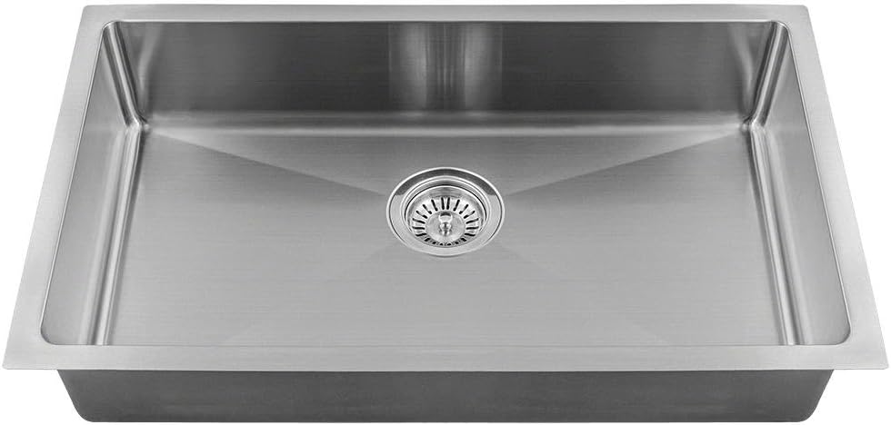Lowest Price 2905S-18 Single Bowl 3/4 Radius Stainless Steel Sink, Sink Only