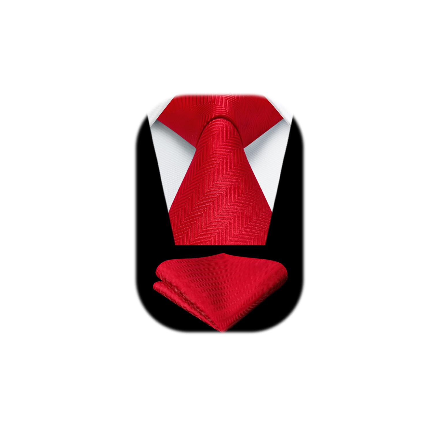 HISDERN Corbatas para Hombre de Boda Modernas Houndstooth Conjunto Corbata y Pañuelo Clásico de Business