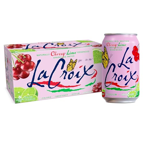 La Croix Sparkling Water, Cherry Lime, 8-Pack Zero Sugar, Zero Calories, Zero Sodium