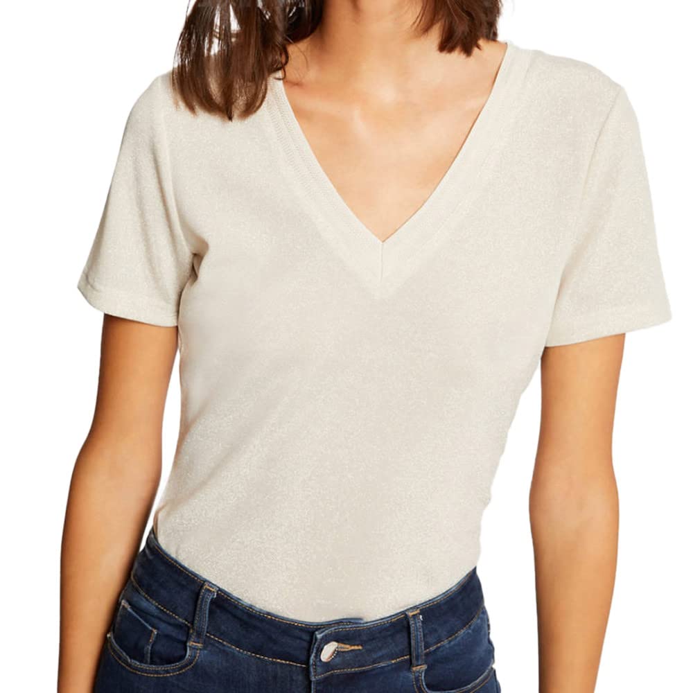 Morgan - Camiseta para Mujer, Beige, XS
