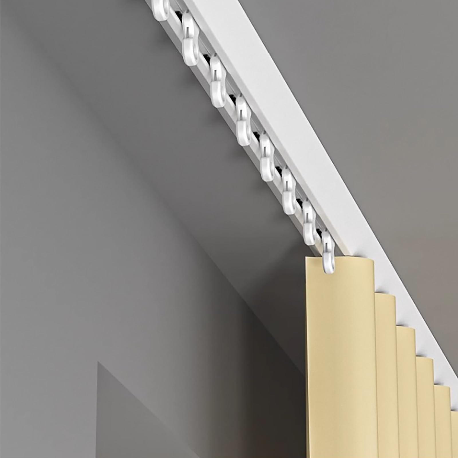 Binario Per Tende In Metallo, Tenda Soffitto Lega Di Alluminio, Bastone Silenzioso E Resistente Con Montaggio A Divisorio Tra Soggiorno Camera Da Letto(White,1.2m(3.9ft))