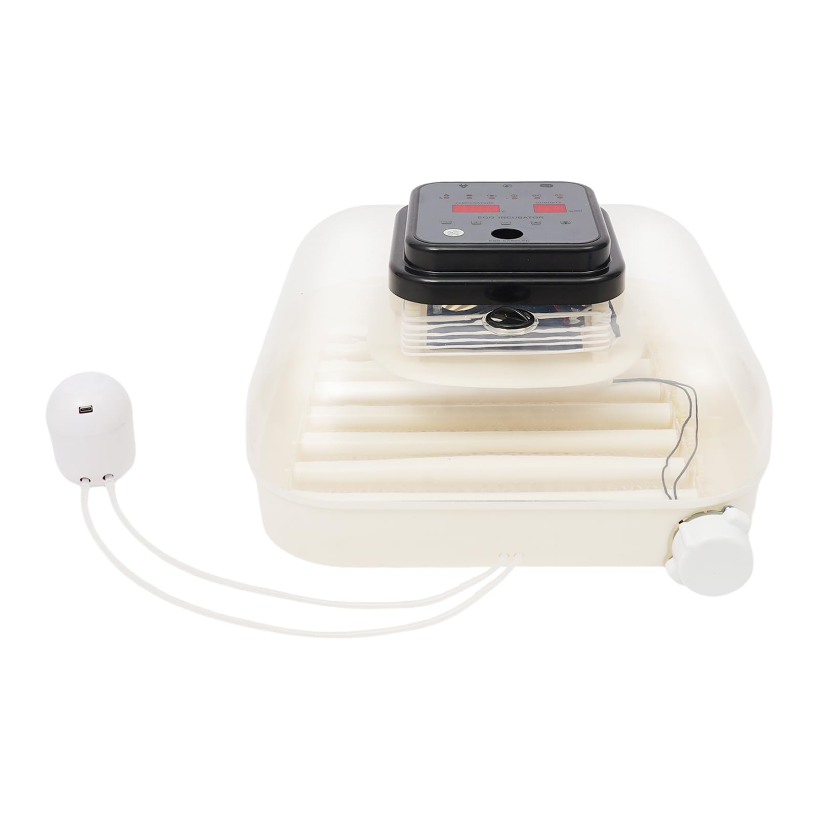 Incubatrice completamente automatica, polli incubatori con temperatura regolabile 0-40 °C e 50-90% di umidità 90 minuti e controllo delle uova a LED, incubatrice per uova di pollo e pappagalli (per 35