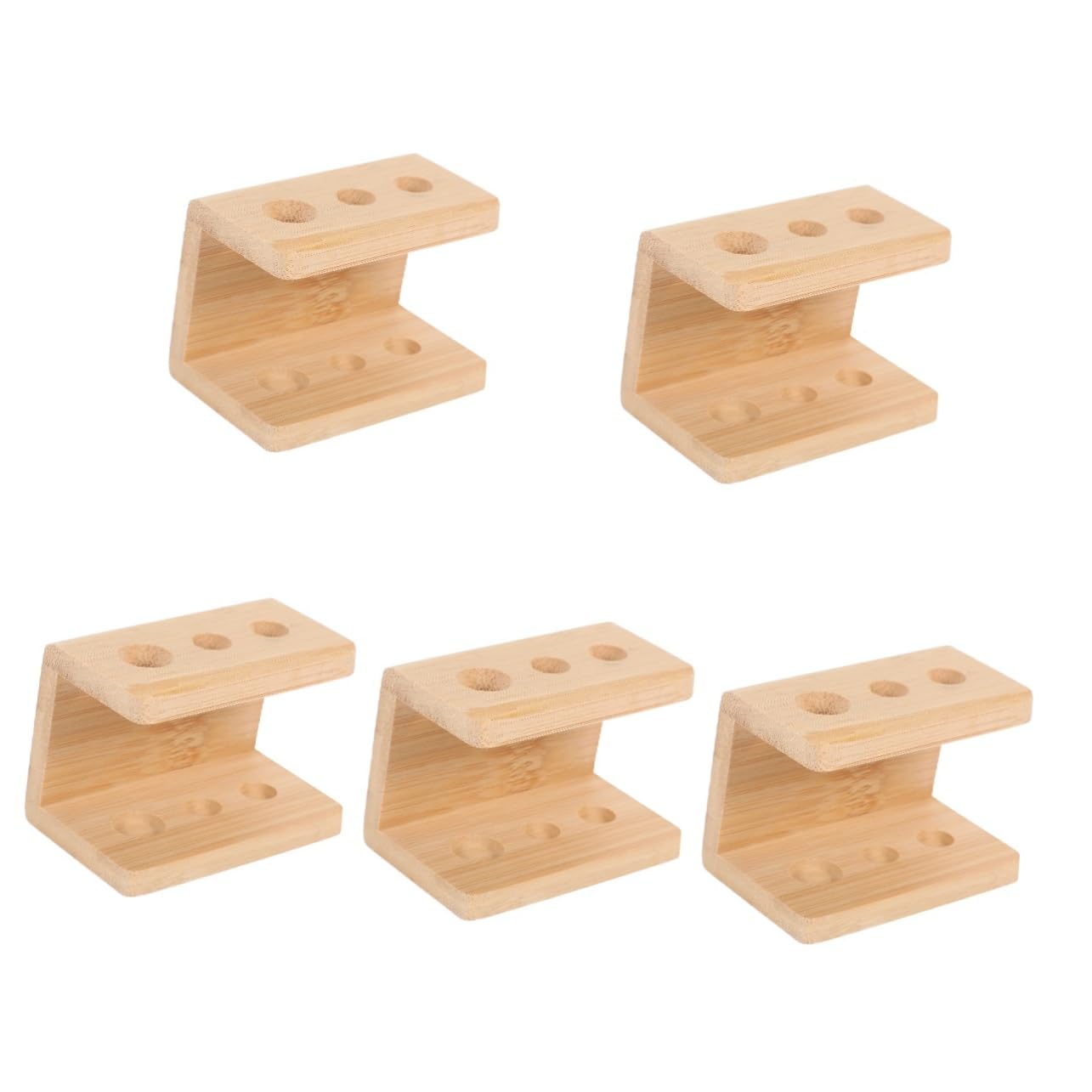 MAGICLULU 5 Pz Porta Spazzolino Da Denti Portapenne Organizer Per Spazzolini Da Appoggio Portaspazzolino Da Banco Multiforo Organizer Per Spazzolini Da Scrivania Portaspazzolini Bambù