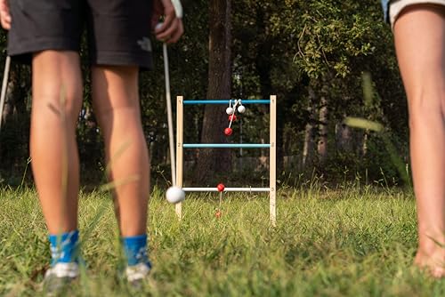BS Toys - 2-in-1 Leitergolf- und Scheibenspiel - Disc Zielspiel – Aktives Bewegungsspiel für draußen – Wurfspiel & Leiterspiel – Outdoor Spielzeug für Kinder ab 8 Jahre – Gartenspiel & Freizeitspaß