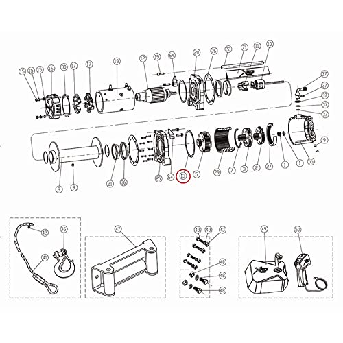 Smittybilt 97495-13 Winch Gear Box Seal Ring
