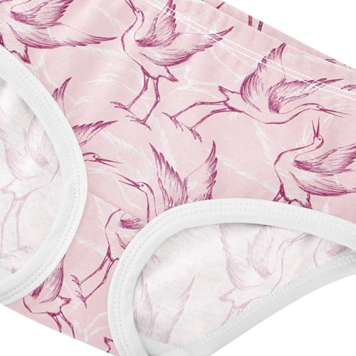 Girls' Underwear Crane Pink Cotton Stretch Comfort Toddler Panties4