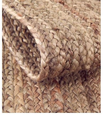 Tapis ovale en jute naturelle tressé à la main pour salon, intérieur et extérieur, décoration d'intérieur, beige naturel
