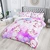 XYNHML Cartoon Tie-dye Axolotl Comforter 3Pcs Queen Cute Salamander Butterfly Bedding Set for Kids Teens Boys Girls Adults Kawaii Animals Quilt Bed Decor with 1 Comforter and 2 Pillowcases #3