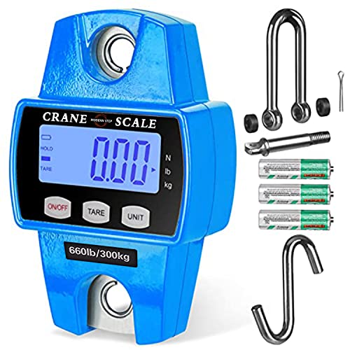 Basculas De Peso Báscula colgante 300Kg para granja, caza, peso de arco con sensor de precisión (estuche digital profesional y liviano)