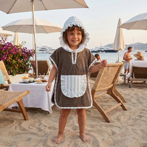 Image of Toddler Little Girl Swim Cover Up Beach Towel kids Bathing Suit Cover Ups Swimsuit Summer Baby Beach Essentials