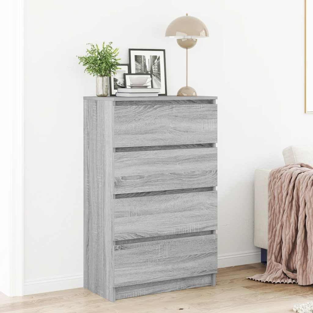 vidaXL Buffet Armoire de Rangement Organisateur de Maison Meuble de Salle de Séjour Salon Intérieur Sonoma Gris 60x35x98,5 cm Bois d'Ingénierie