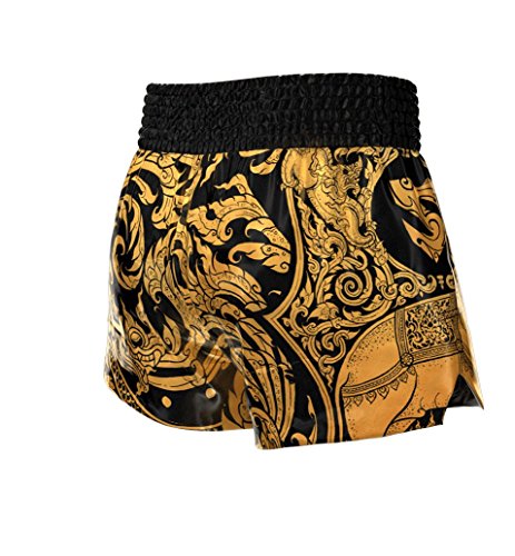 Foto von SMMASH MMA Shorts Herren Kurz Sporthose Thaibox Muay Thai Hose Boxhose Trainingsshorts Atmungsaktiv Elastisch Abriebfest