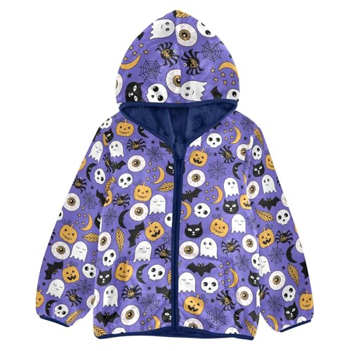 Boys' Fleece Hoody Jacket Zip Up Coat Warm Fall Winter Plush Jacket Halloween Long Sleeve Outerwear