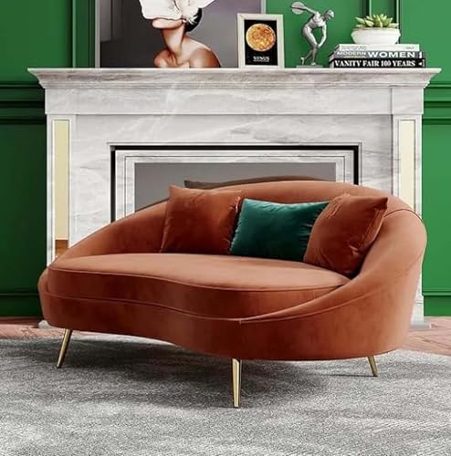 Image of 2-Seater Wooden Sofa Set | Compact, Cushioned Loveseat for Living Room & Bedroom | Stylish Couch for Small Spaces (Brown)
